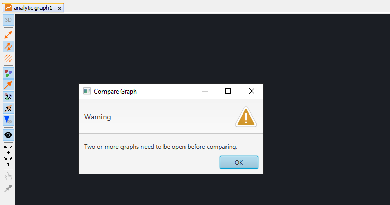 Compare Graph Warning Popup